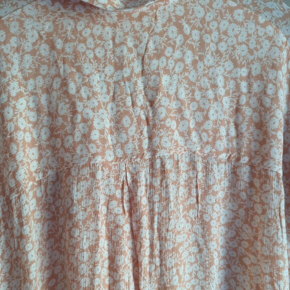 Lost + Wander Pick Me In The Desert Shirt Plus XL/2XL Soft Orange White Long - Picture 10 of 10